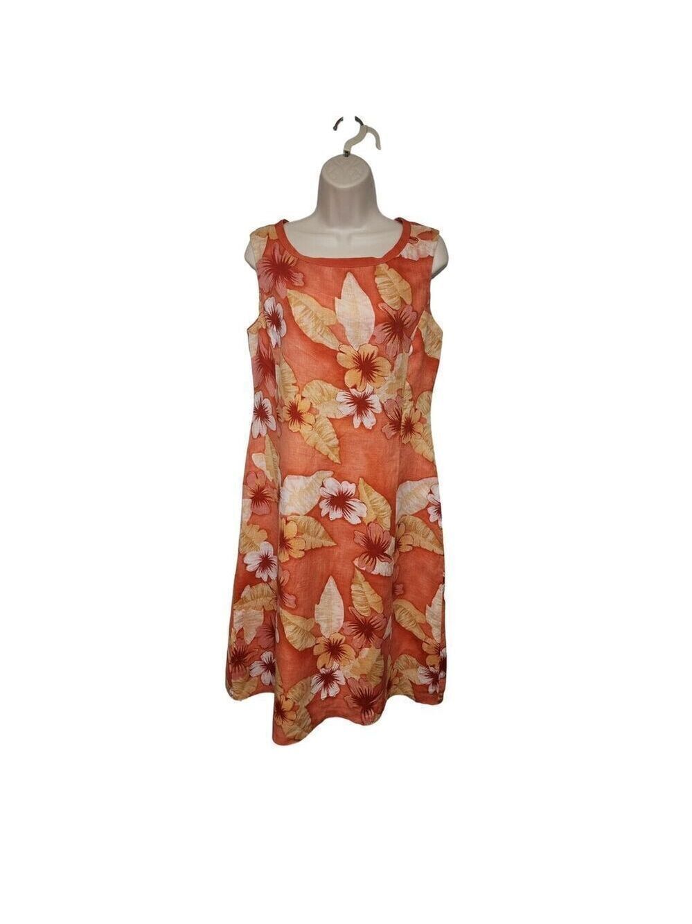 Cynthia Howie Women's Multicolor Orange Floral Sheath Dress Size 10